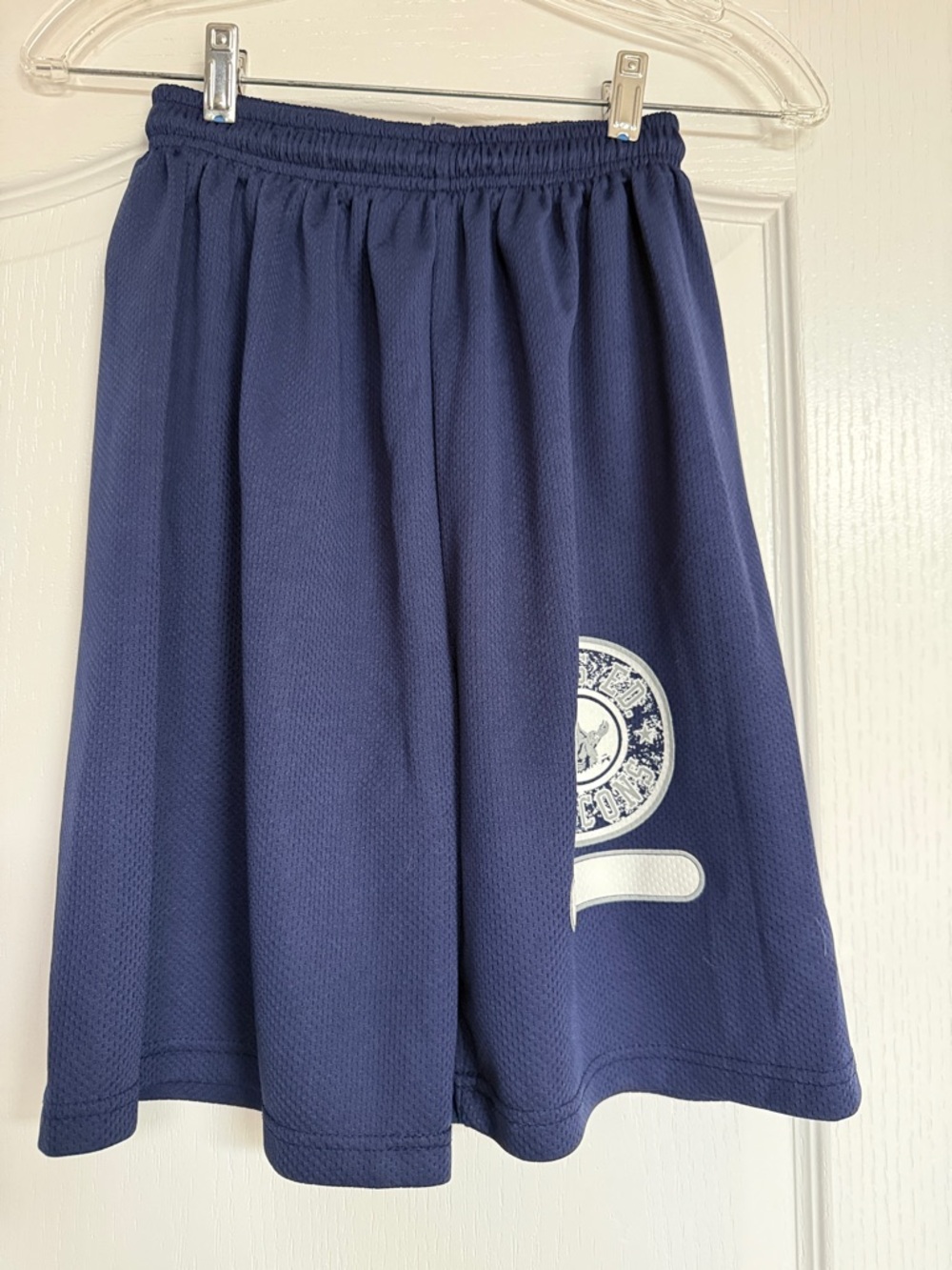 Men's Athletic Mesh Shorts in Navy with Subtle Logo